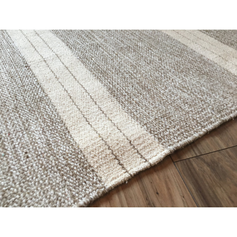 Scalf Striped Cotton Hand Woven Area Rug, Rectangle 120 x 180cm