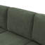 Ensemble de canapé modulaire en tissu avec deux repose-pieds Corduroy
