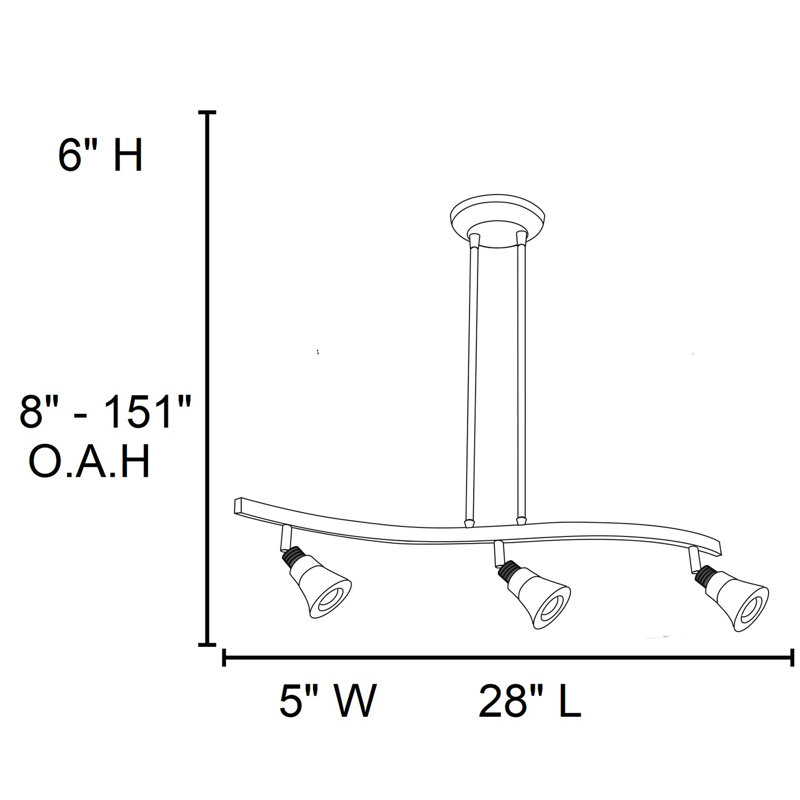 Luminaire suspendu pour îlot de cuisine 3 lumières Tarkington