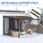 Patio Gazebo Lean to Wall Mounted Pergola with Sloping Galvanized Steel Roof-119304846-114248693