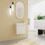 Meuble-lavabo mural flottant de 20 po avec lavabo en résine et armoire à fermeture en douceur, parfait pour les salles de bain modernes et peu encombrant