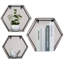 Tablettes flottantes hexagonales en métal galvanisé Vrinda