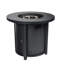 Élégante table de foyer au gaz propane, acier rond de 50 000 BTU pour le patio extérieur - noir-835281759