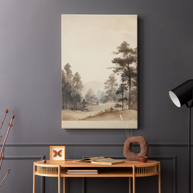 Paysage rétro VII - galerie Cavas, H 18 po x l 12 po