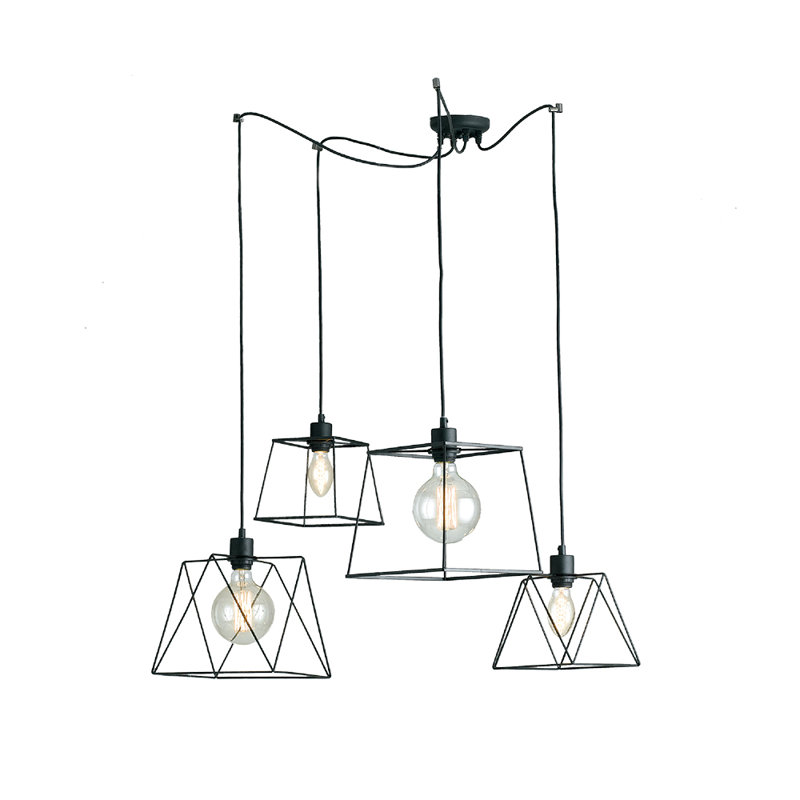 4 - Light Black Geometric Pendant