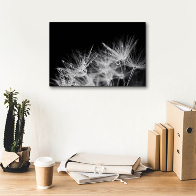 «Dandelion Dewdrops 2» par Laura Marshall, art mural sur toile