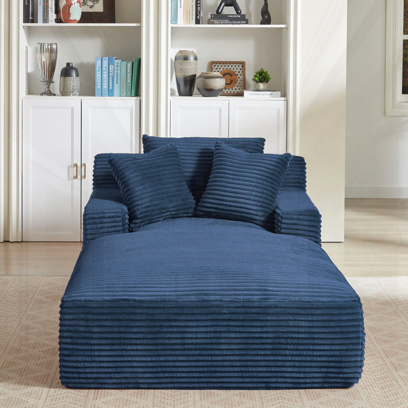 Chaise longue surdimensionnée pour l'intérieur,, Bleu
