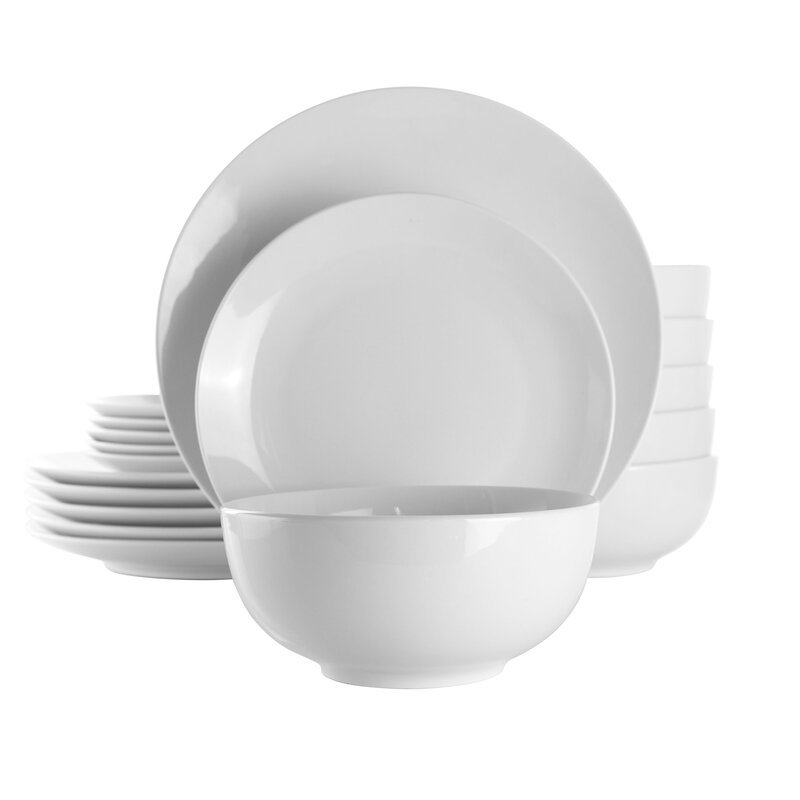 Elama Porcelain China Dinnerware Set - Service for 6 & Reviews | Wayfair