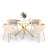 Azaryah Round Restaurant Dining Set, Modern Cross Pedestal Dining Table with Upholstery Velvet Dining Chair-2058369160-2061634646