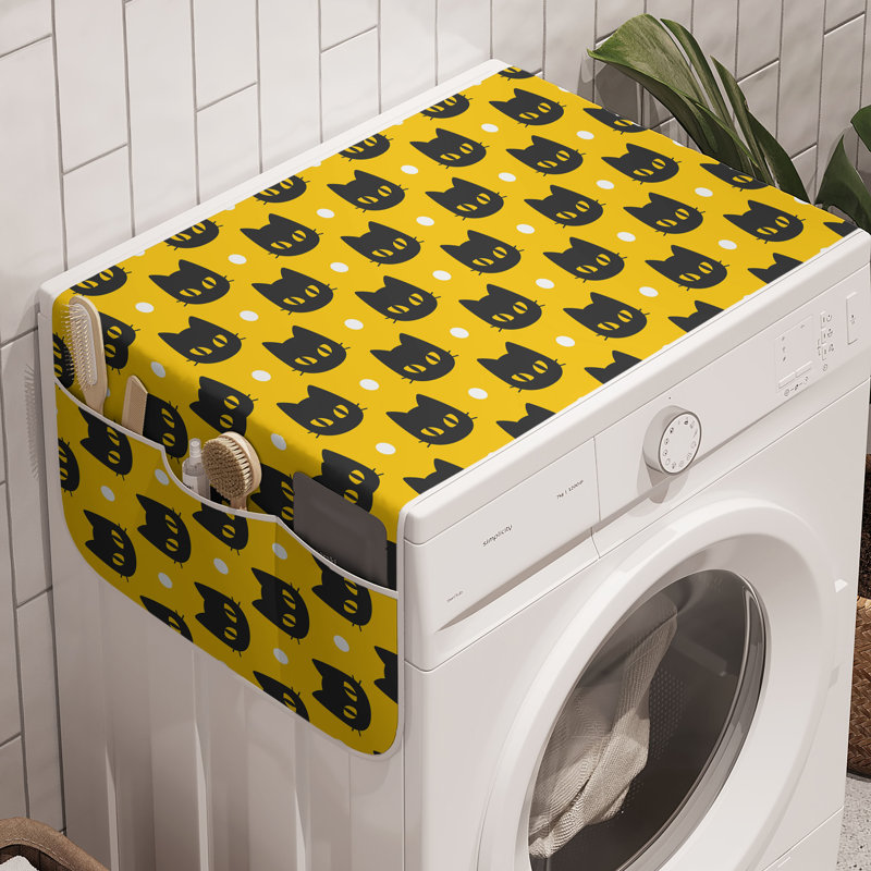 Machine à laver East Urban Home pour chats en paquet de 2 47 po x 18,5 po gris foncé orange blanc