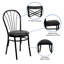 Chaise en métal avec dossier en éventail et siège en vinyle Prompton-717535335