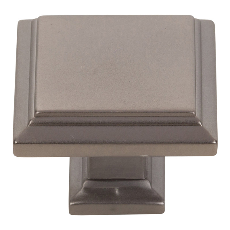 Brushed Nickel Square Mushroom Knob with Mounting Hardware