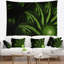 Tapisserie florale étrange fleur verte-28505132