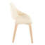 Chaise d'appoint rembourrée avec pieds en bois cintré Najrin-87951726-87953163