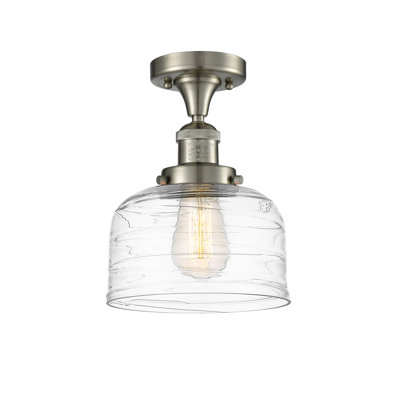 Bell - 1 Light 8" Semi-Flush Mount