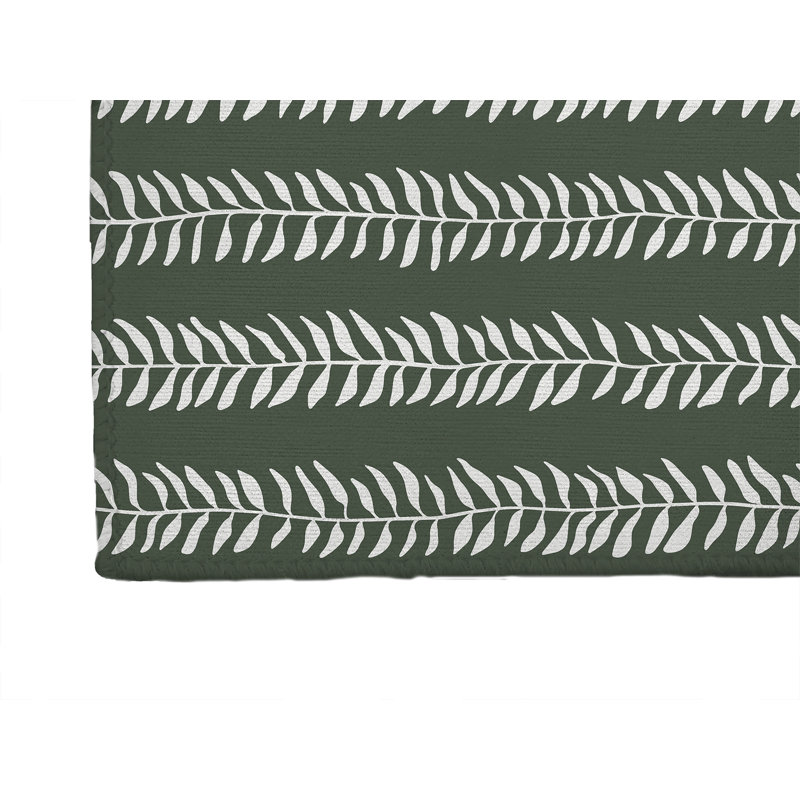 Mystic Ivy Kids Play Mat, Rectangle 3' x 5', Chimichurri/Green