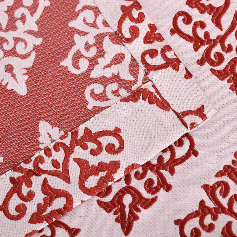 Paire de rideaux semi-transparents en jacquard damassé avec œillets Brodde, Rubis, l 52" x L 84"