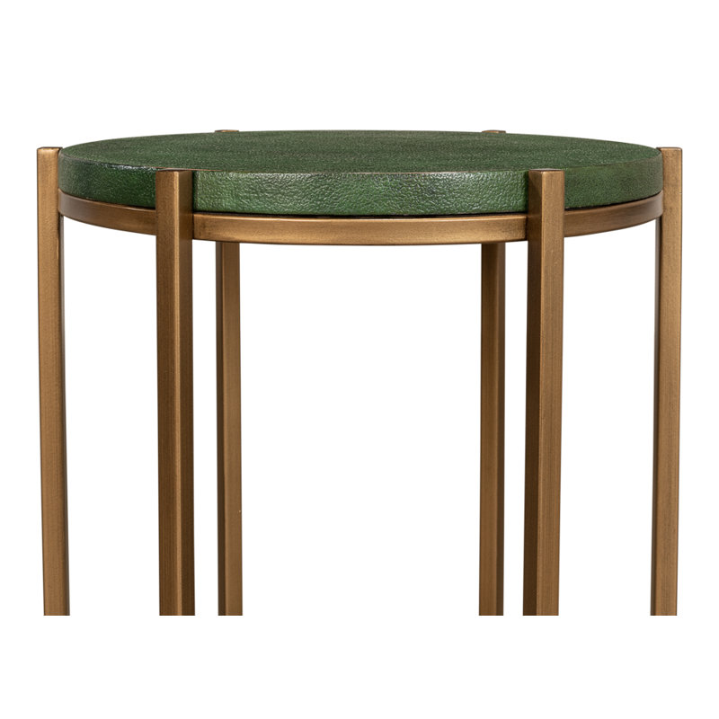 Shagreen End Table, Green