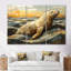 Sceau inuit dans des tons de jaune et de brun - ensemble d'art mural-107195088-107195094