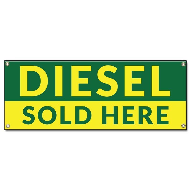 Diesel Sold Here 24" X 72" Banner