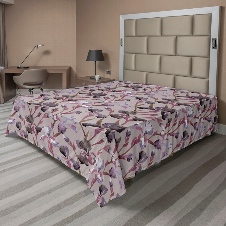 Ambesonne, drap plat floral pivoines, art botanique printanier