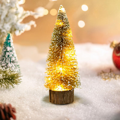 Arbre de Noël coloré, décoration de bureau, petites aiguilles de Noël, petit arbre de Noël illuminé à DEL