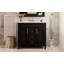 Meuble-lavabo 36 po avec lavabo supérieur, armoire de rangement moderne avec 2 portes à fermeture douce et 2 tiroirs, meuble-lavabo simple-118592801