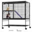 Cage à furet en métal 39 po avec 2 rampes, 2 rampes et un plateau en ABS - Espace de vie spacieux et pratique pour les furets et autres petits animaux faciles à entretenir