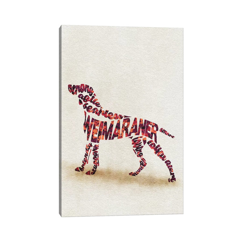 Weimaraner 1 Piece Wrapped Canvas Wall Art, 101.6 cm H x 66.04 cm W x 3.175 cm D