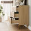 Commode 6 tiroirs en rotin - grand rangement, finition naturelle, salon
