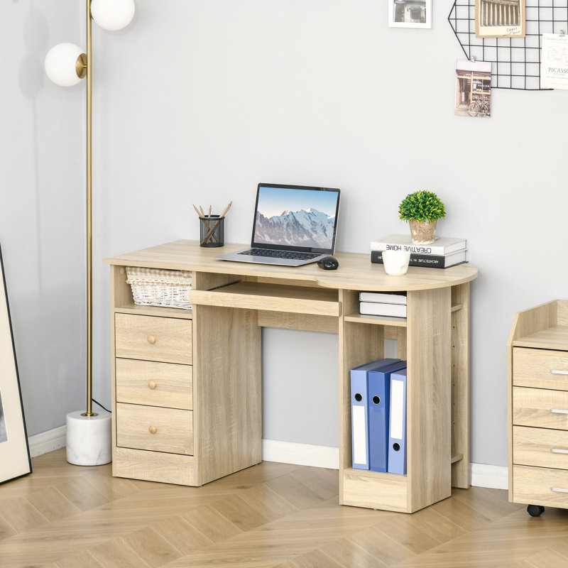 Bureau d'ordinateur avec rangement Homcom, Brun