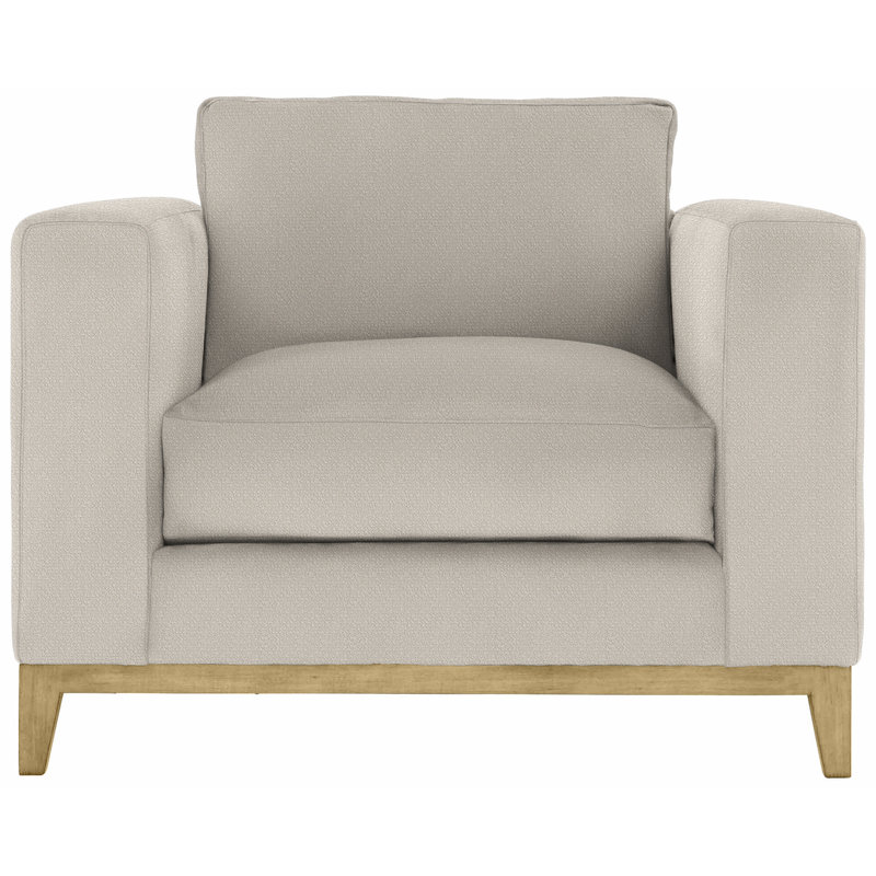 Noel 40" Wide Armchair, Antique Gold, Cream Boucle 1146-002