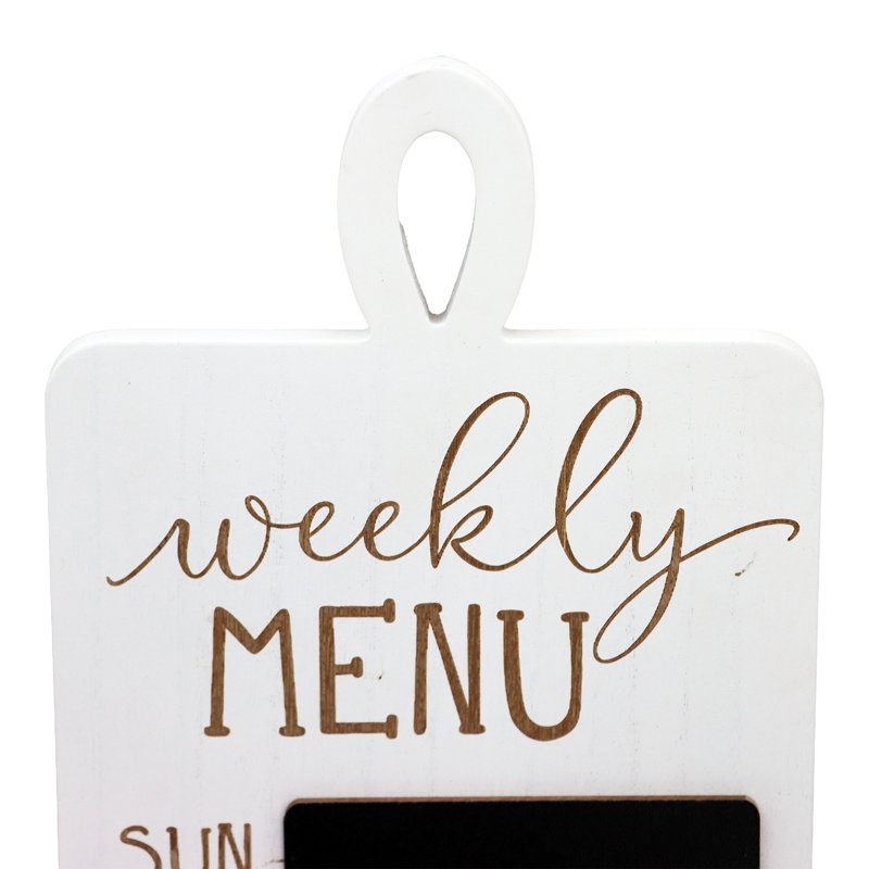 Wall-Mounted Family Weekly Planner Sign for Kitchen, Dining Room