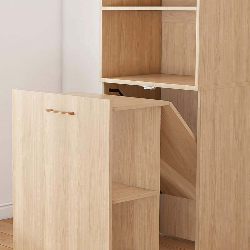 Bureau d'ordinateur pliable 49 ", Naturel