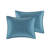 Luxury 8-piece Seersucker Bedding Set, Aqua Polyester, Modern Style For Bedroom Decor