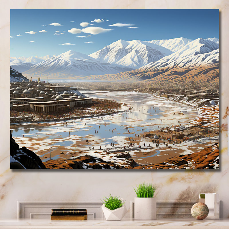 Hajj Pilgrimage II - Art mural, Toile tendue, H 30 po x l 40 po x P 1,5 po