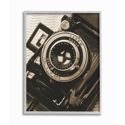 " Vintage Camera Body Lens Sepia Antique Photograph " by Ed Goldstein