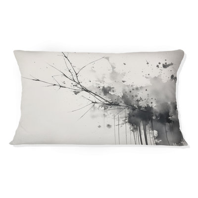 Coussin noir et blanc Pure Serenity I - Abstract Minimalisme