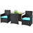 Altherr 2 - Person Patio Dining Set with Rectangular Table , Cushions Included-1451223593-1451223589-1345020268