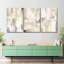 «Abstract Soft Beige Triptych», reproduction sur toile-93059280