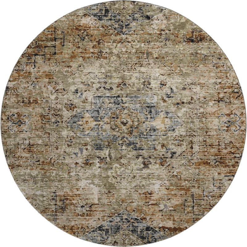 Tapis de qualité supérieure Mayfield Global, Cuivre, Rond 8 pi