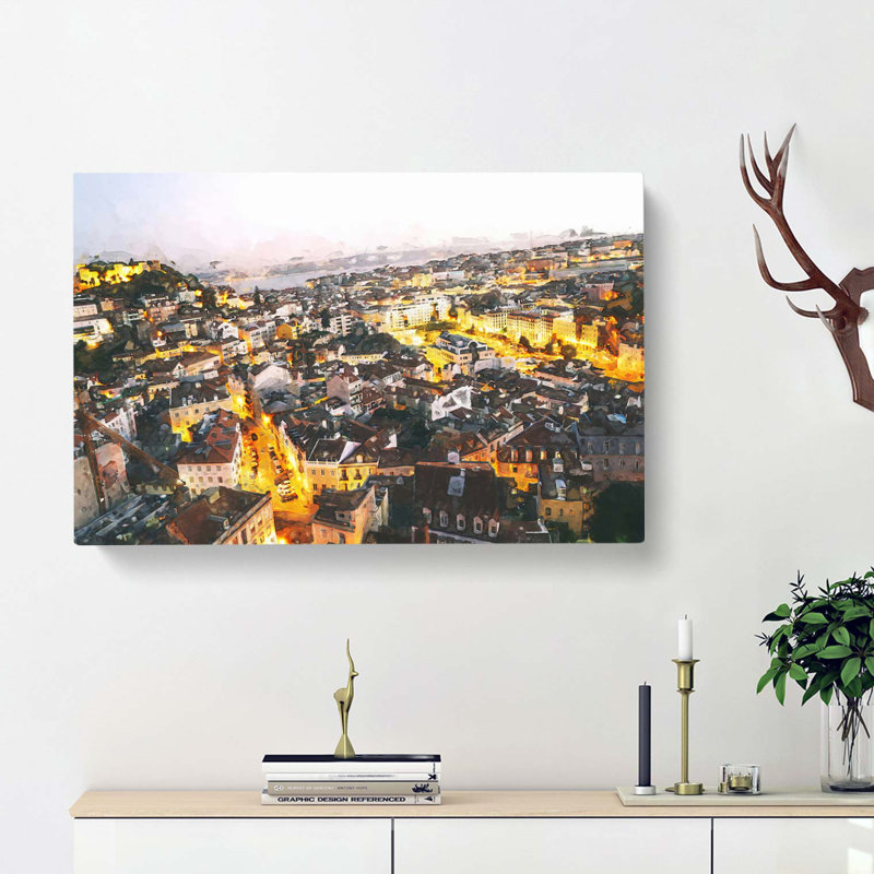 Lisbon Portugal In Abstract - Wrapped Canvas, 35cm H x 50cm W x 3cm D