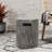 16X20 Inch Magnesium Oxide Tank Holder In Grey Tint, Round Shape, Lightweight And For Outdoor Lounging, No Assembly Entertaining,