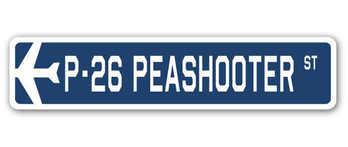Plaque de rue Botkin P-26 Peashooter Air Force, H 7 po x l 30 po x P 1 po