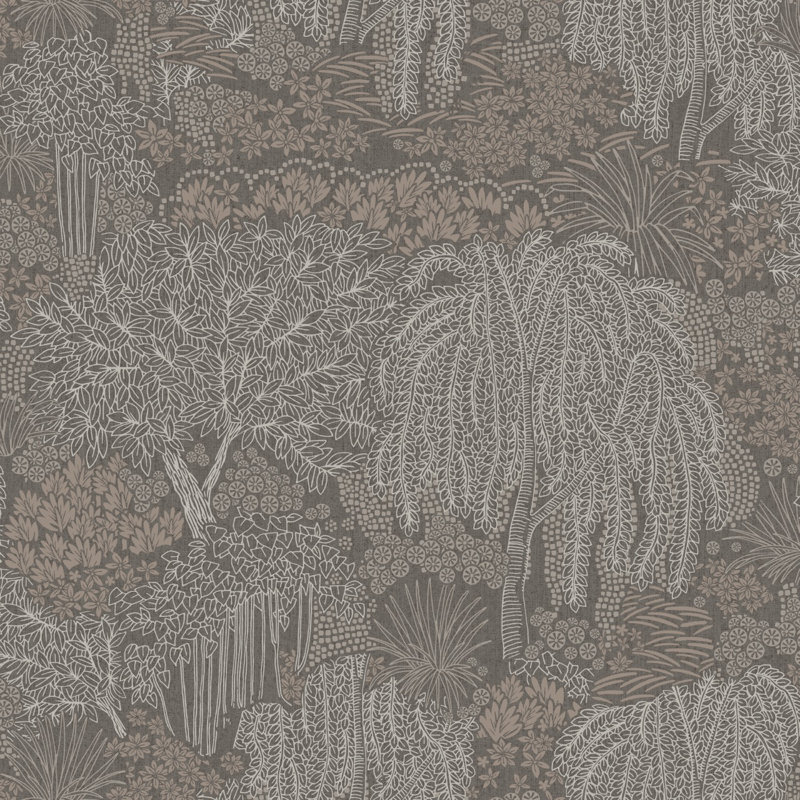 Papier peint graphite Willow Whisper, Noir