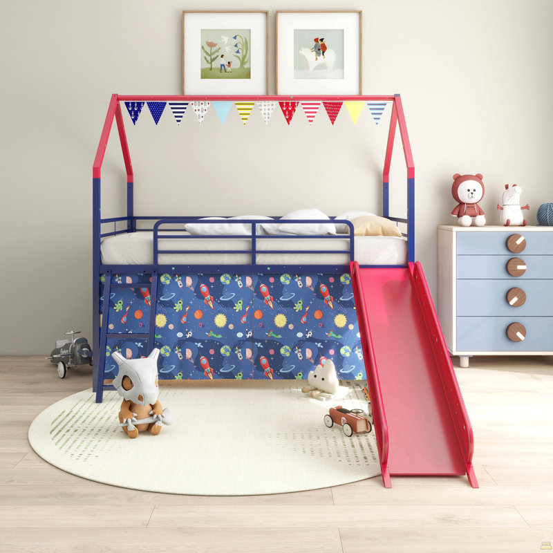 Leonide Brown Cherry / Cream Panel Bed