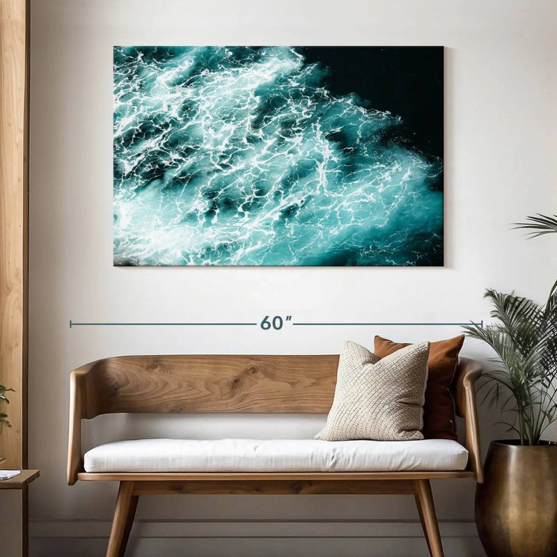Gillard Turquoise Ocean Wave, 32" H x 48" W