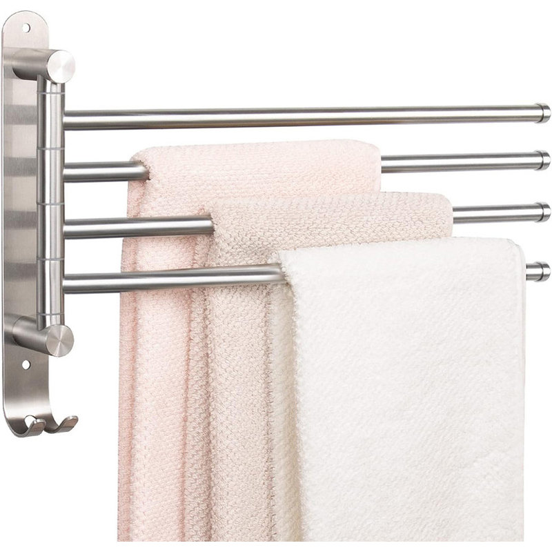 Porte-serviettes mural, Argent argent