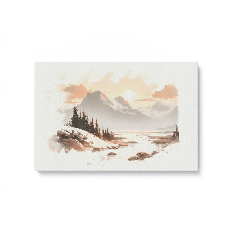 Toile roulée Winter's Quiet Refuge II , H 12 po x l 18 po x P 1,25 po, Toile tendue