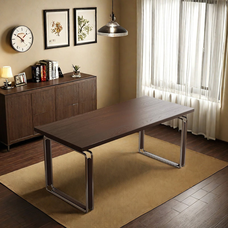 Exquisite Retro Art Design Rectangular Table, 29.52"H x 70.86"L x 27.55"W